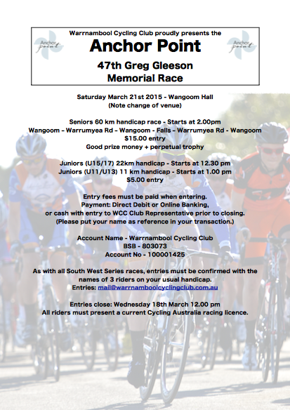 Greg Gleeson Flyer 2015